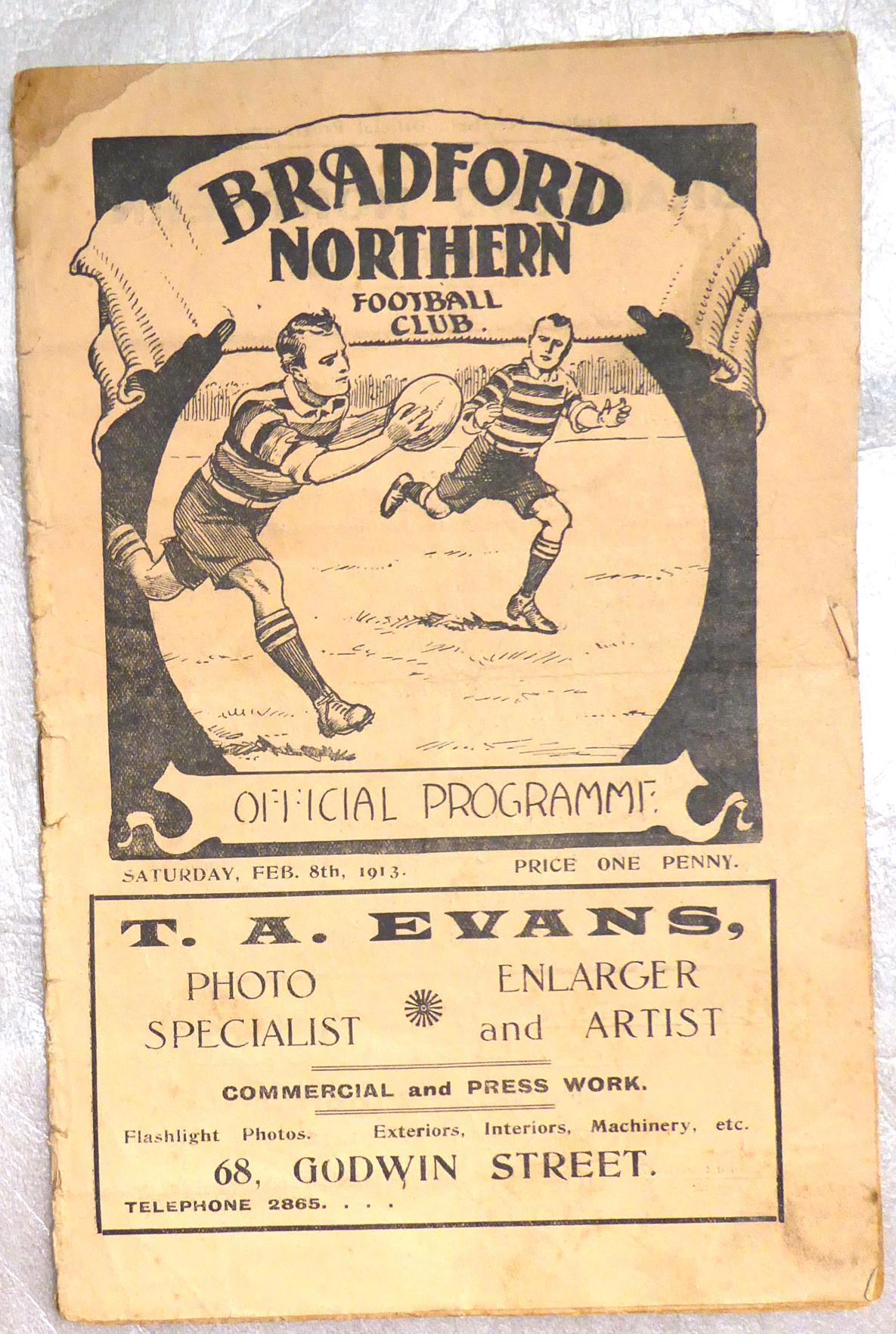 Bradford Northern Rugby League Related Items including Players Cap