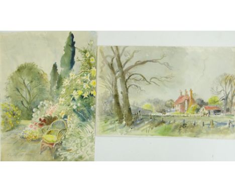 Elizabeth Scott Moore,
4 watercolours including Poole harbour, largest 15" x 23", unframed, (4).