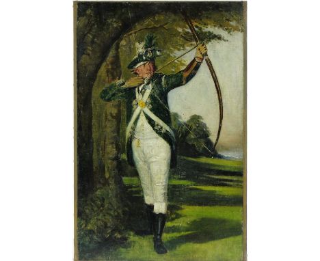 Circle of Henry Raeburn (1756-1823),
oil on canvas, Doctor Nathanial Spens in the uniform of the "Royal Company of Archers," 
