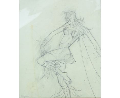 Attributed to Henri Gaudier-Brzeska (1891-1915),
pencil sketch, theatrical costume design, signed with another costume verso,