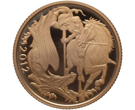 UNITED KINGDOM. Elizabeth II, 1952-2022. Gold sovereign, 2012. Royal Mint. Proof. Celebrating the Diamond Jubilee (60th anniv