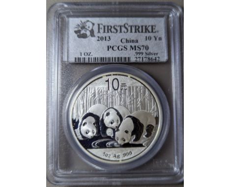 CHINA. PEOPLE'S REPUBLIC. Silver 10 yuan, 2013. Beijing International Coin ExpositionIn secure plastic holder, graded PCGS MS