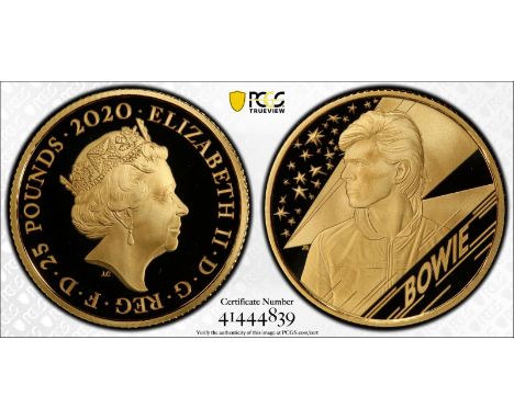 UNITED KINGDOM. Elizabeth II, 1952-2022. Gold 25 pounds, 2020. Royal Mint. Proof. The third release from the "Music Legends" 