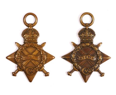 WWI 1914-15 Star, awarded to 119744 PNR H. Cavaghan R.E. and another to8-2783 Pte P. Hennighan Durham Light Infantry 