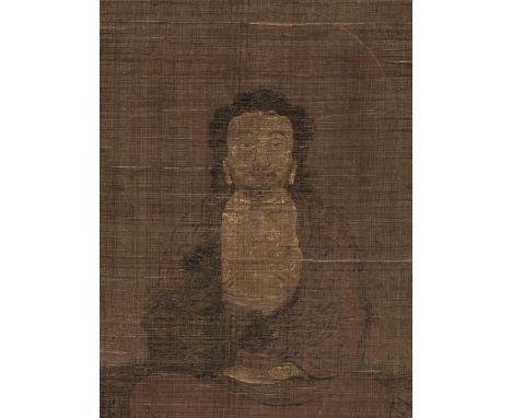 A VERY RARE AND EARLY JAPANESE HANGING SCROLL PAINTING OF AN IMMORTAL, 14TH-16TH CENTURYJapan, 14th -16th century, Kamakura (