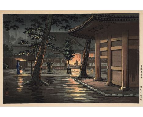 TSUCHIYA KOITSU (1870-1949), SENGAKUJI TEMPLE AT TAKANAWABy Tsuchiya Koitsu (1870-1949), signed Koitsu with seal 'Shin'Japan,