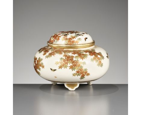 KINKOZAN: A SATSUMA CERAMIC 'AUTUMN' KOROBy the Kinkozan company, signed Kinkozan zoJapan, Kyoto, Meiji period (1868-1912)The