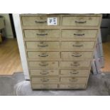Drawered Cabinet w/ Misc Shop Supplies (SOLD AS-IS - NO WARRANTY)