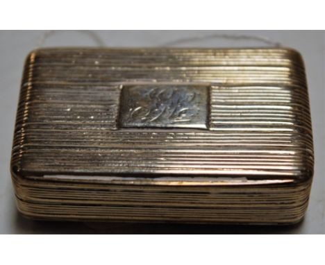 A George IV silver snuff-box, of hinged rectangular form, probably Thomas Shaw, Birmingham 1828