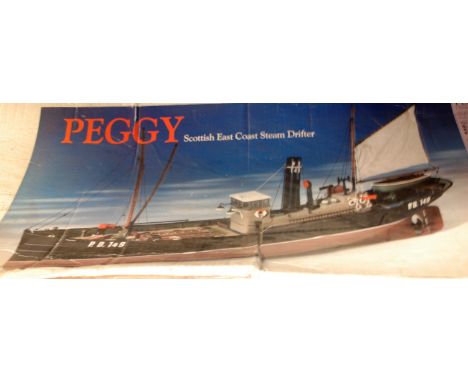 A Corder Craft 1/24 scale model of Peggy, the Scottish east coast steam drifter