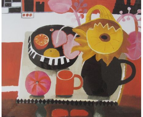 MARY FEDDEN R.A (b. 1915-2012) (ARR): "The Orange Mug" print, pencil signed and numbered 459/550 29cvm x 38cm. Published by B