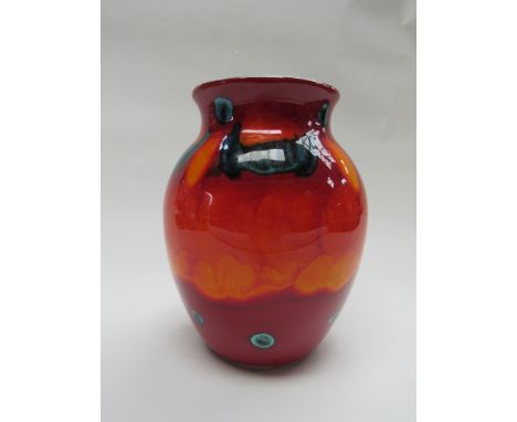 A Poole Volcano range large bulbus vae, 24.5cm high
