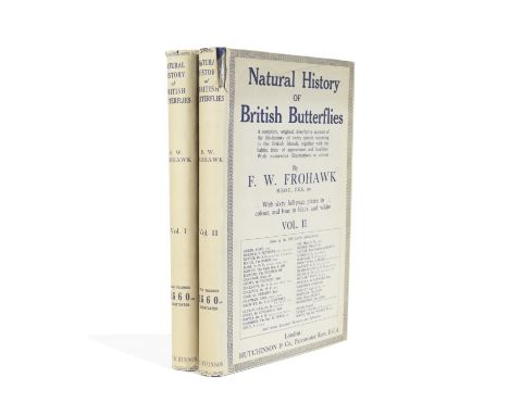 FROHAWK (FREDERICK WILLIAM)Natural History of British Butterflies, 2 vol., FIRST EDITION,  65 plates (60 coloured), publisher