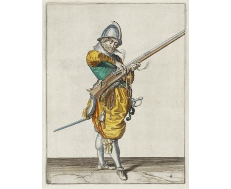 GHEYN (JACOB DE)Mainement d'armes d'arquebuses, mousquetz, et picques,  engraved decorative title-page and 117 engraved plate