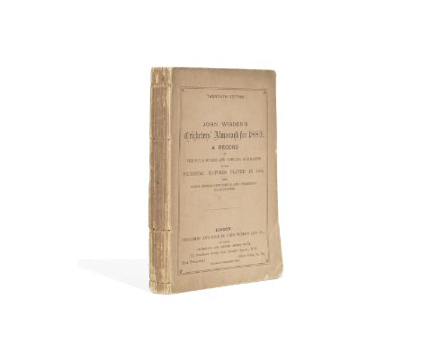 CRICKETWISDEN (JOHN) Cricketers' Almanack for 1883. A Record of the Full Scores and Bowling Summaries of the Principal Matche