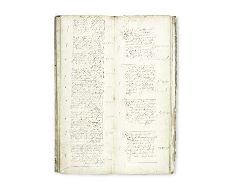 BANKING - SEVENTEENTH CENTURYBanking ledger kept in person by Edward Backwell, containing well over six hundred original acqu