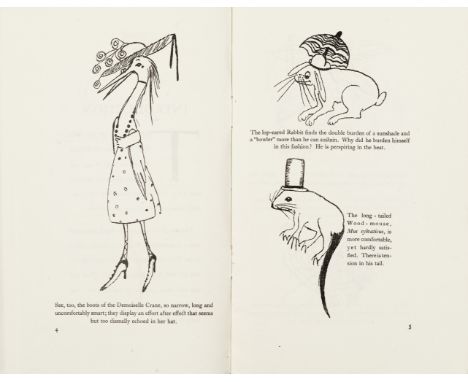 TENNANT (STEPHEN)The Bird's Fancy Dress Ball. Drawings, FIRST EDITION OF THE AUTHOR'S FIRST BOOK,  illustrations by Tennant t