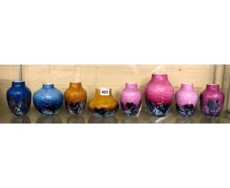 SHELF OF CAITHNESS, CADENZA OVOID AND BALUSTER VASES