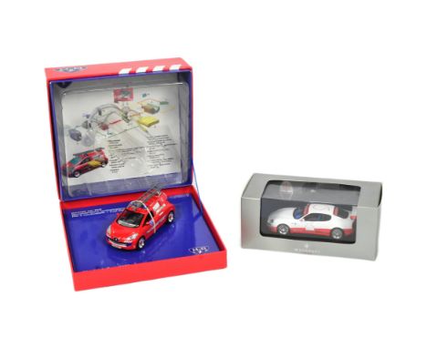 Diecast - x2 boxed 1/43 scale precision diecast model cars comprising a Norev H2O concept car and a Maserati Trofeo Presentat