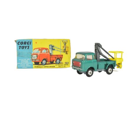 Diecast - an original vintage Corgi Toys boxed diecast model No. 478 Hydraulic Tower Wagon with elevating and rotating platfo