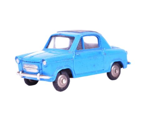 French Dinky Toys - an original vintage French made Dinky Toys model No. 24L Vespa 2CV. Blue with grey roof. Lacking rear lef