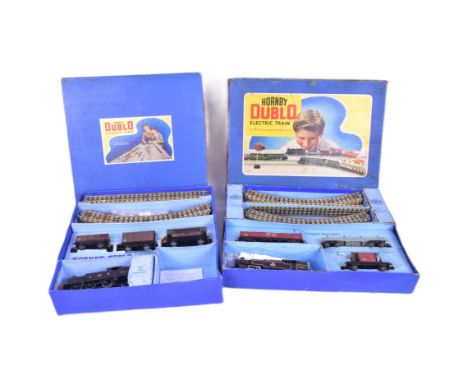 Model Railway - two vintage Hornby Dublo OO gauge trainsets, comprising of; a Hornby Dublo electric train set with no '80054'