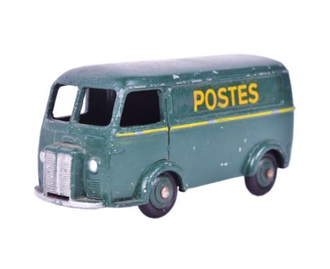 French Dinky Toys - an original vintage French made Dinky Toys diecast model No. 25B Peugeot D.3.A Post van. Green with yello