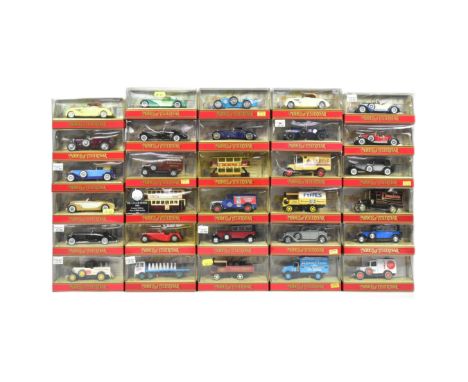 Diecast - a collection of x30 Matchbox Models of Yesteryear / Y-Series boxed diecast model cars. Various classic cars, haulag