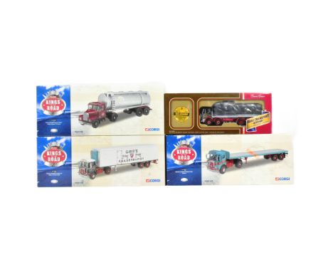 Diecast -&nbsp;a collection of x4 Corgi 1/50 scale boxed diecast haulage models comprising; Gibbs of Fraserburgh, British Oxy