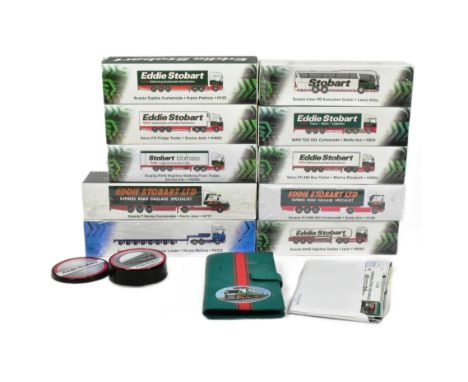 Diecast - a collection of x10 Atlas Edition Eddie Stobart boxed diecast model haulage vehicles. Examples to include; Scania R