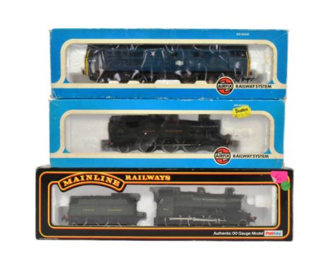 Model Railway - a collection of x3 assorted OO gauge model railway trainset locomotive engines comprising Airfix&nbsp;54100-6