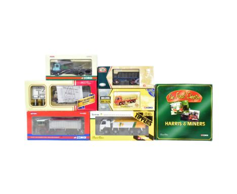 Diecast - a collection of x7 Corgi 1/50 scale diecast models to include; Showerings Ltd ERF KV 4 Wheel Flatbed Lorry, Brian H