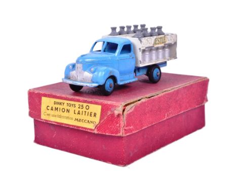 French Dinky Toys - an original vintage French made Dinky Toys boxed diecast model No. 25 O Nestle Dairy Truck ( Camion Laiti