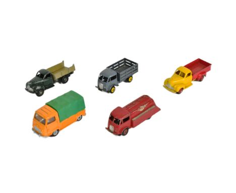 French Dinky Toys - a collection of x5 original vintage French made Dinky Toys to include Renault Pickup,&nbsp;Esso Studebake