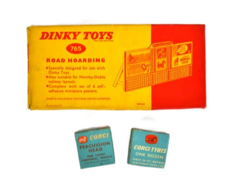 Diecast - collection of vintage Corgi Toys and Dinky Toys boxed accessories comprising Dinky Toys 765 Road Hoarding, Corgi 14