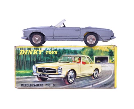 French Dinky Toys - an original vintage French made Dinky Toys model No. 516 Mercedes-Benz 230 SL. Silver with cream interior