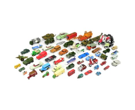 Diecast - a collection of assorted diecast model cars, haulage, tanks and other vehicles of various makers to include vintage