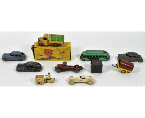 Diecast - a collection of vintage French Dinky Toys diecast models along with a boxed CIJ Excavator Truck. Dinky models to in