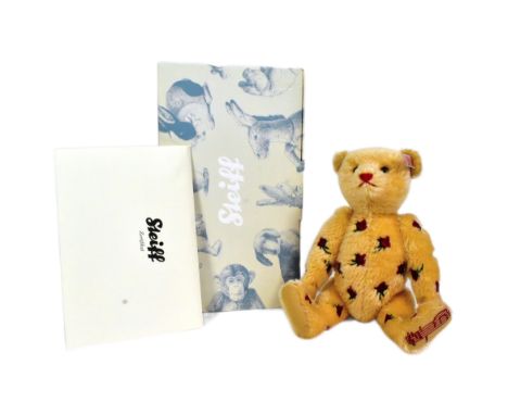 Teddy Bears - an original German Steiff made soft toy musical teddy bear 663017 Jerusalem. The bear with golden mohair and em