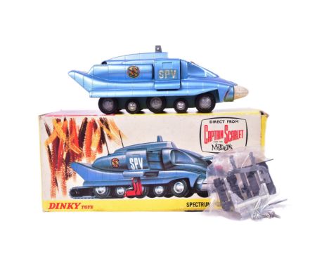 Diecast - vintage Dinky Toys diecast model No. 104 Captain Scarlet Spectrum Pursuit Vehicle. Model AF with body chassis and s