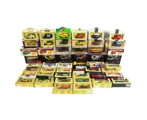 Diecast - a collection of assorted boxed diecast model cars of various scales and makers. Largely Lledo Days Gone along with 
