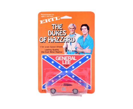 Diecast - a vintage ERTL made 1/64 scale Dukes of Hazzard General Lee diecast model car. Appears unused and largely sealed, w