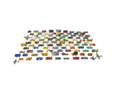 Diecast - a collection of assorted vintage diecast model cars. Largely Lesney made Matchbox Series along with Husky, Lone Sta