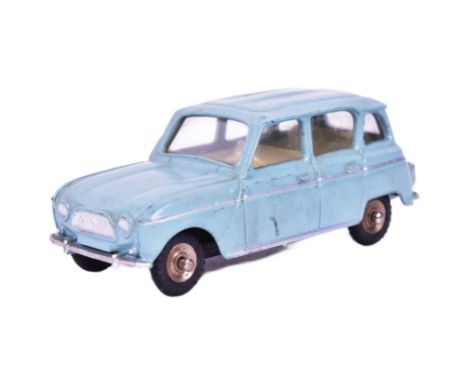 French Dinky Toys - an original vintage French made Dinky Toys model No. 518 Renault 4L. Light blue with cream interior, blac