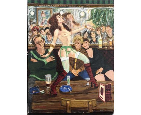 J P Digby (British, 20th Century) 'Admirers', Signed lower left, unframed oil on canvas.John Digby (d.2021) was a local Norfo
