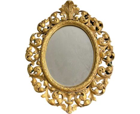 Vintage Gilt Metal Regency Style Mirror 48 x 37cm. Mirror size 27 x 20 cm.48cm x 37cmQty: 1Minor surface wear to the gilt met