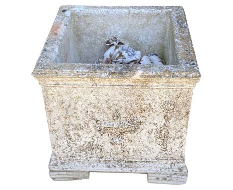 Georgian Style Large Square Stone Planter 39cmHeight 38 cms, 39 cms square