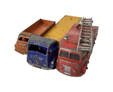 Mixed Lot of Dinky, Corgi and Lesney Toys (14) to include Dinky Foden Flatbed. Dinky Fire Engine no. 955, Dinky 3 Ton Army Wa