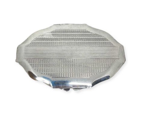Silver Compact. 80 g. Birmingham 1944, R.David &amp; Co.Length 10 cms