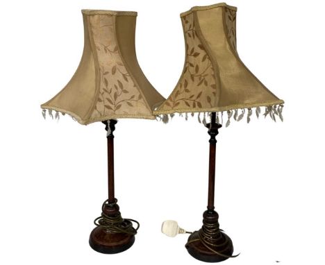 Vintage Pair of Cast Metal Table Lamps 50cm50cm highQty: 1Good minor wear no damages